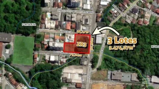 Lote/Terreno à venda, 3474m² no Fortaleza, Blumenau