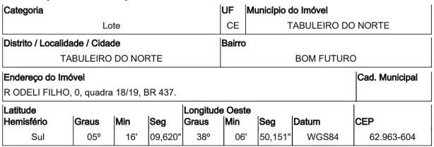 Lote/Terreno à venda, 5000m² no Bom Futuro, Tabuleiro do Norte