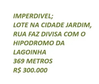 Lote/Terreno à venda, 369m² no Cidade Jardim, Goiânia