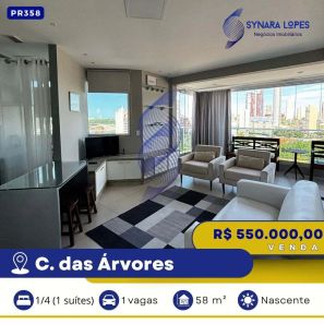 Apartamento com 1 Quarto à venda, 58m² no Caminho das Árvores, Salvador