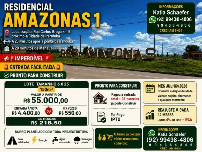 Lote/Terreno à venda, 150m² no , Iranduba
