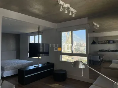 Apartamento com 1 Quarto para alugar, 63m² no Cidade Monções, São Paulo
