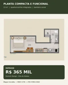 Apartamento com 1 Quarto à venda, 23m² no Atalaia, Aracaju