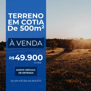 Lote/Terreno à venda, 500m² no Tijuco Preto(Caucaia do Alto), Cotia