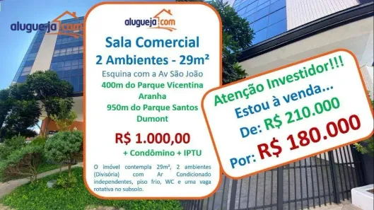 Sala Comercial à venda, 29m² no Jardim Esplanada II, São José dos Campos