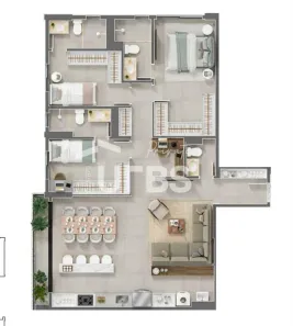 Apartamento com 3 Quartos à venda, 106m² no Jardim Goiás, Goiânia