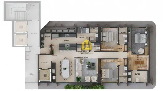 Apartamento com 3 Quartos à venda, 151m² no Tirol, Natal