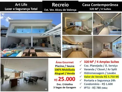 Casa de Condomínio com 4 Quartos para alugar, 320m² no Recreio dos Bandeirantes, Rio de Janeiro