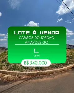 Lote/Terreno à venda, 369m² no Residencial Campos do Jordão, Anápolis