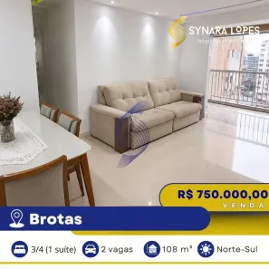 Apartamento com 3 Quartos à venda, 107m² no Brotas, Salvador