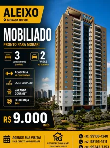 Apartamento com 3 Quartos para alugar, 117m² no Aleixo, Manaus