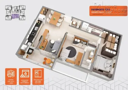 Apartamento com 2 Quartos à venda, 73m² no Pedra Branca, Palhoça