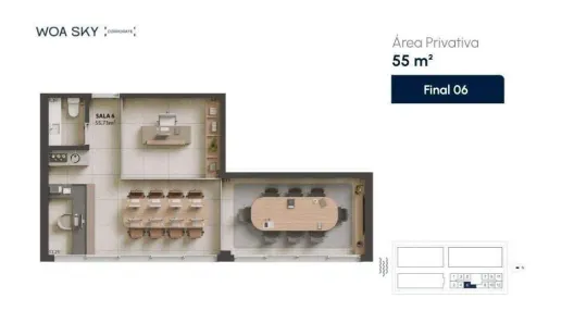 Sala Comercial à venda, 56m² no Campinas, São José