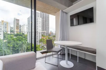 Apartamento com 1 Quarto para alugar, 28m² no Jardim das Bandeiras, São Paulo