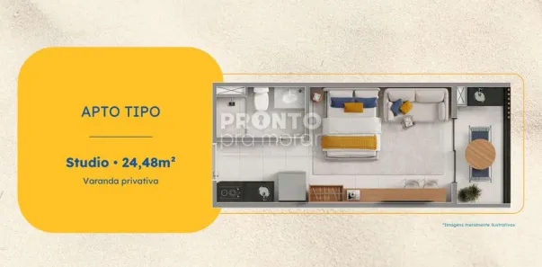 Flat com 1 Quarto à venda, 24m² no , Tamandaré