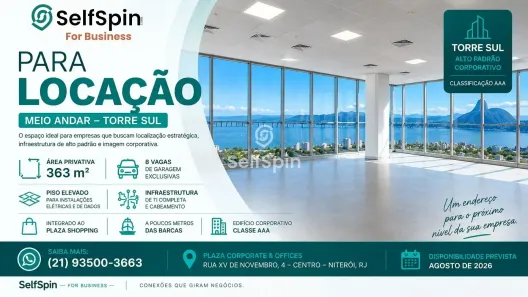 Sala Comercial para alugar, 363m² no Centro, Niterói