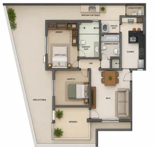Apartamento com 2 Quartos à venda, 73m² no Santa Rosa, Niterói