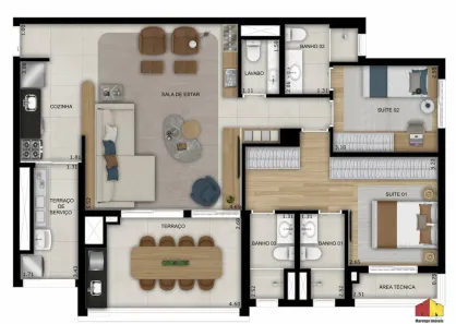Apartamento com 2 Quartos à venda, 103m² no Chácara Califórnia, São Paulo