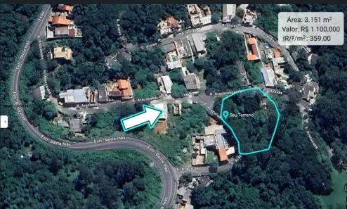 Lote/Terreno à venda, 3151m² no Santa Inês, Caieiras