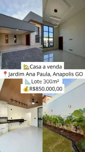 Casa com 3 Quartos à venda, 161m² no Jardim Ana Paula, Anápolis