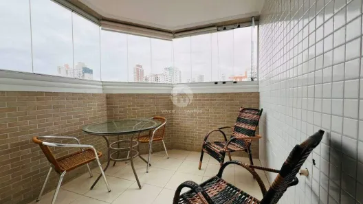 Apartamento com 3 Quartos para alugar, 130m² no Boqueirão, Santos