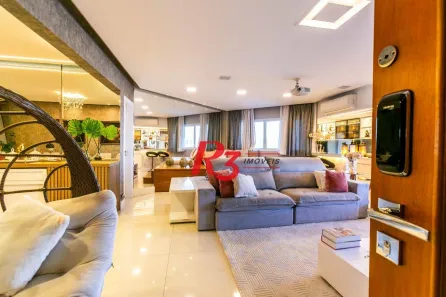 Apartamento com 3 Quartos à venda, 200m² no Ponta da Praia, Santos