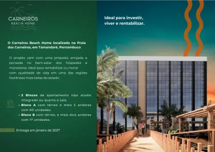 Apartamento com 1 Quarto à venda, 21m² no loteamento luiziana, Tamandaré