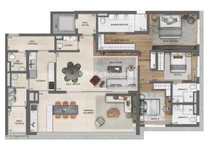 Apartamento com 3 Quartos à venda, 182m² no Vila Ida, São Paulo