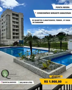 Apartamento com 2 Quartos para alugar, 45m² no Ponta Negra, Manaus