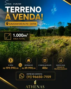 Lote/Terreno à venda, 1000m² no dos Mendes (Caucaia do Alto), Cotia