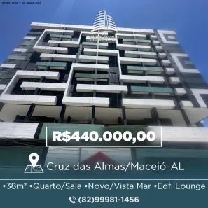 Apartamento com 1 Quarto à venda, 38m² no Cruz das Almas, Maceió