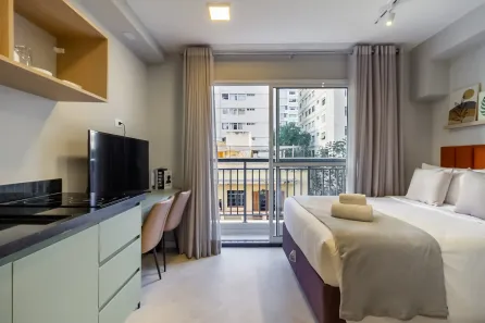 Apartamento com 1 Quarto para alugar, 18m² no Bela Vista, São Paulo