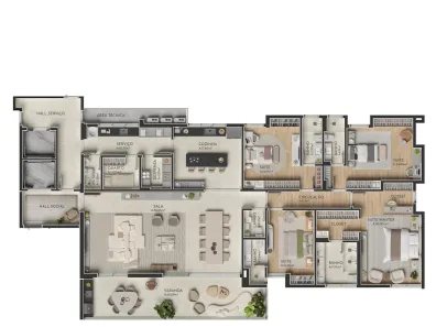 Apartamento com 4 Quartos à venda, 265m² no Santa Helena, Juiz de Fora