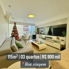 Apartamento com 3 Quartos à venda, 115m² no Boa Viagem, Recife