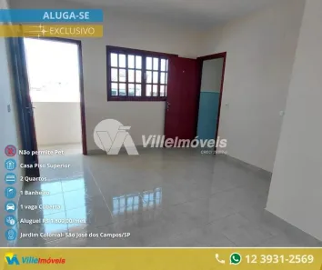Casa com 2 Quartos para alugar, 60m² no Jardim Colonial, São José dos Campos