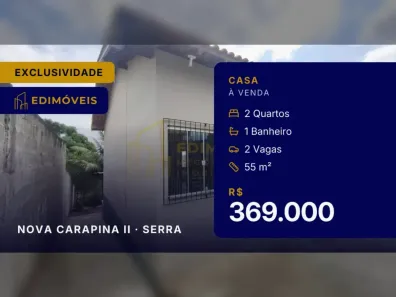 Casa com 2 Quartos à venda, 55m² no Nova Carapina II, Serra