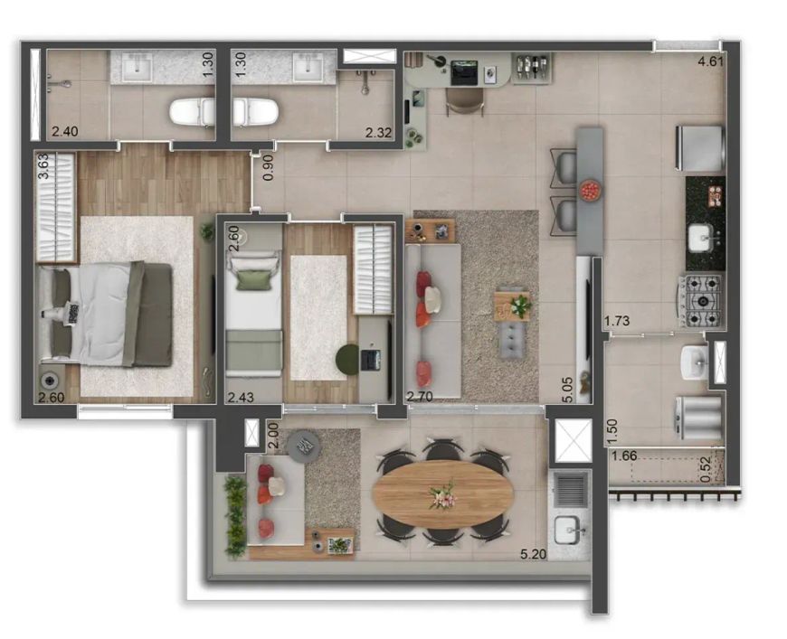 VIS VILA MASCOTE - APARTAMENTOS no Vila Santa Catarina, São Paulo