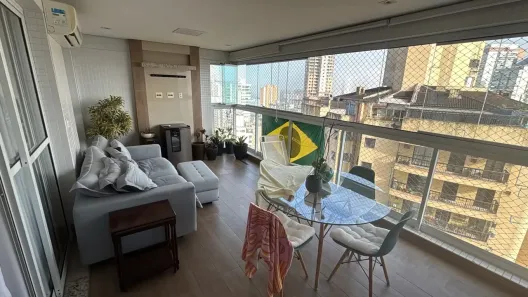 Apartamento com 3 Quartos para alugar, 132m² no Ponta da Praia, Santos