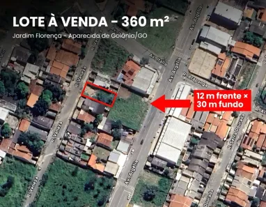 Lote/Terreno à venda, 360m² no Jardim Florença, Aparecida de Goiânia