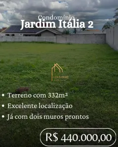 Lote/Terreno à venda, 332m² no Jardim Itália, Cuiabá