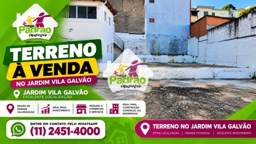 Lote/Terreno à venda, 300m² no Jardim Vila Galvão, Guarulhos