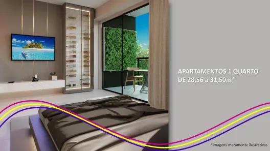 Apartamento com 1 Quarto à venda, 29m² no Porto de Galinhas, Ipojuca