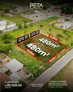Lote/Terreno à venda, 480m² no Cidade de Santa Cecília, Cantá