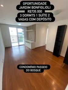 Apartamento com 3 Quartos à venda, 74m² no Jardim Bonfiglioli, São Paulo