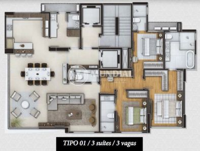 Apartamento com 3 Quartos à venda, 172m² no Centro, Balneário Camboriú
