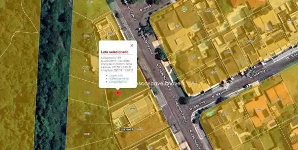 Lote/Terreno à venda, 416m² no Recanto Tropical, Cascavel