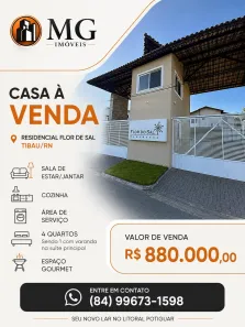 Casa de Condomínio com 4 Quartos à venda, 145m² no , Tibau