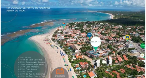 Apartamento com 1 Quarto à venda, 21m² no Porto de Galinhas, Ipojuca