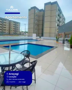 Apartamento com 2 Quartos para alugar, 50m² no Araçagy, São José de Ribamar
