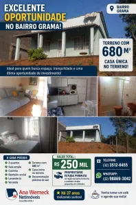 Casa com 3 Quartos à venda, 120m² no Grama, Juiz de Fora